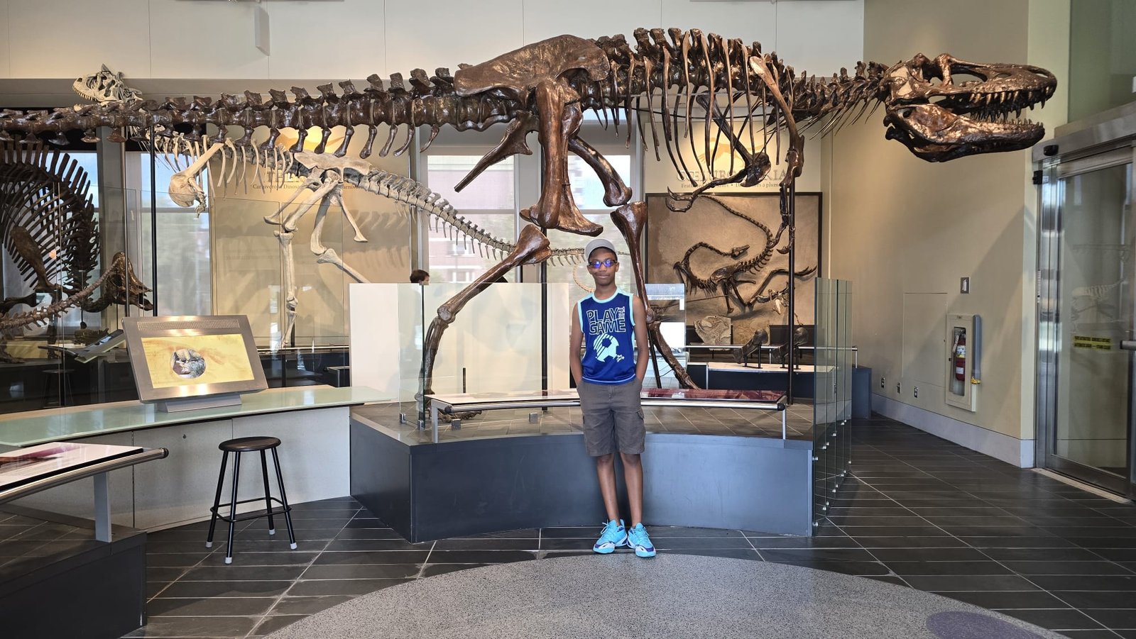 Caleb with T-Rex